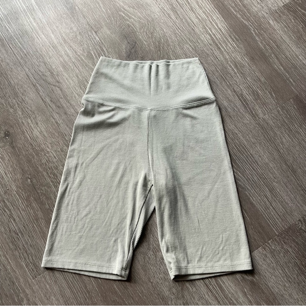 Joah Brown Gray Bike Shorts with Seamless Waistband SM Ice Blue